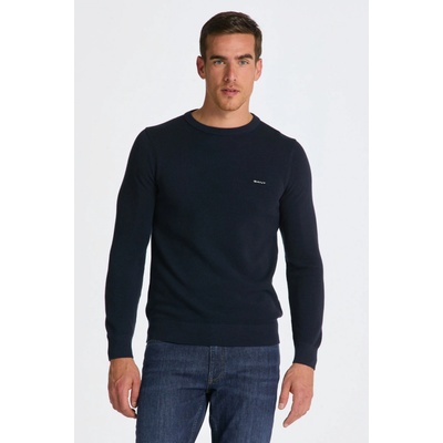 Gant Cotton Pique C-neck Evening Blue