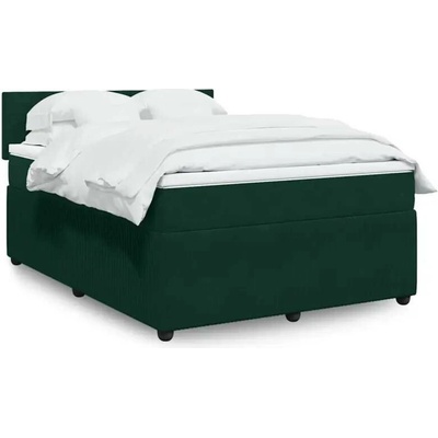 vidaXL 11461.3287779 Boxspring postel s matrací tmavě zelená samet