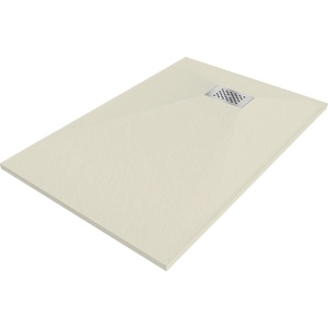 Mexen Hugo правоъгълно корито SMC 100 x 90 см, бежово, капак инокс - 42699010-X (42699010-X)
