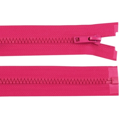 Kostený zips šírka 5 mm dĺžka 70 cm bundový Farba: 145 malinová