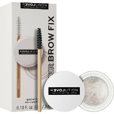 Revolution Relove Power Brow gel na obočí se štětečkem Clear 3 ml