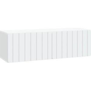 vidaXL Стенно монтиран ТВ шкаф 98 x 31 x 30 см Бяло (898385)