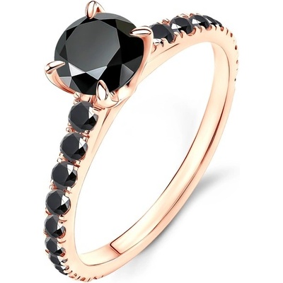 Savicki Zásnubný prsteň Share Your Love ružové zlato čierny diamant SYL P3 CZD R