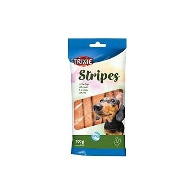 TRIXIE Stripes maškrta pre psy hydinové prúžky 10ks 100 g