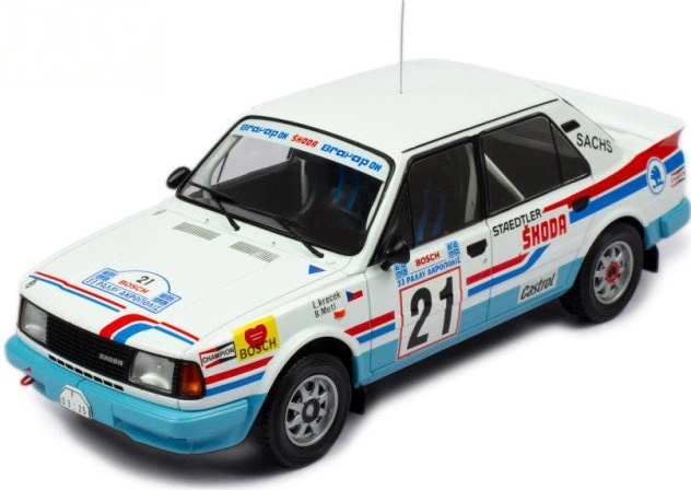 IXO Škoda 130 LR Rally Acropolis 1986 21 Křeček Motl 1:18 od 1 549