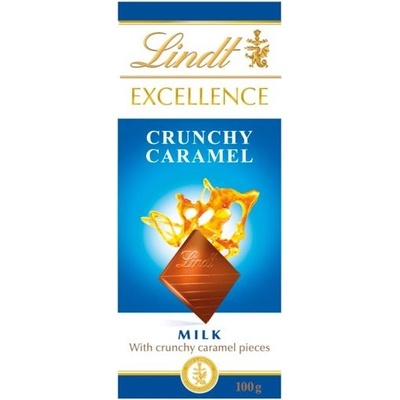 Lindt Excellence Mléčná s kousky karamelu a mořskou jedlou solí 100 g