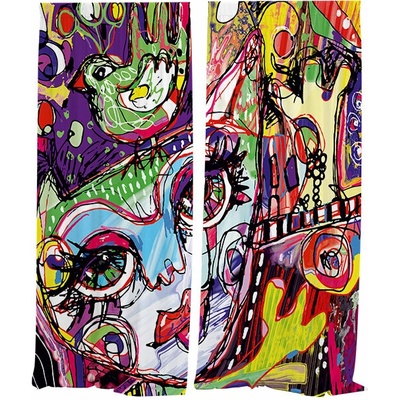 IMPAR Závěsy Cat art,140 × 250 cm