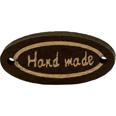 Pro Háčkování Hand made ovál s okrajem hnědý
