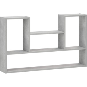 vidaXL Стенен рафт Бетонно сиво 100 x 17 x 60 см Дървесен материал (8014995)