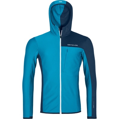 Ortovox mikina Fleece Light Grid Hooded Jacket Men's petrol blue
