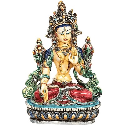 Milujeme Kameny Bílá Tara - žensky Buddha - barevná soška Feng shui