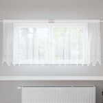vidaXL Перде от дантела Бяло 100 x 200 cm Полиестер (4107879)