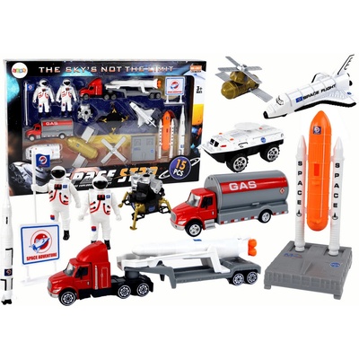 Lean Toys Sada figurek Space Truck Rocket 15 El.