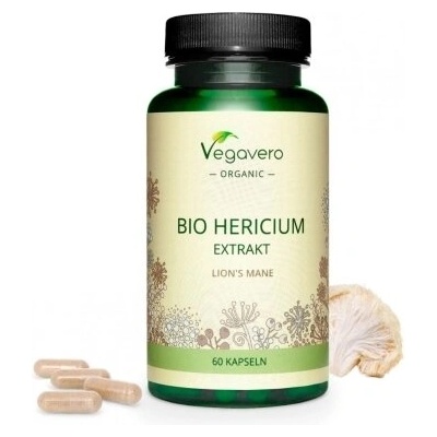 Hericium Bio Extrakt/ Херициум (Лъвска грива) БИО екстракт, 60 капсули, 100 % Vegan Vegavero (VV-VITA-173)