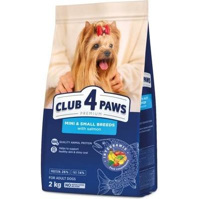 Club4Paws Premium Adult Mini & Small s lososom 2 kg