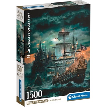 Clementoni Пъзел Clementoni от 1500 части - Корабът на пиратите (31719)