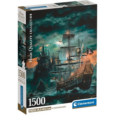 Clementoni Пъзел Clementoni от 1500 части - Корабът на пиратите (31719)