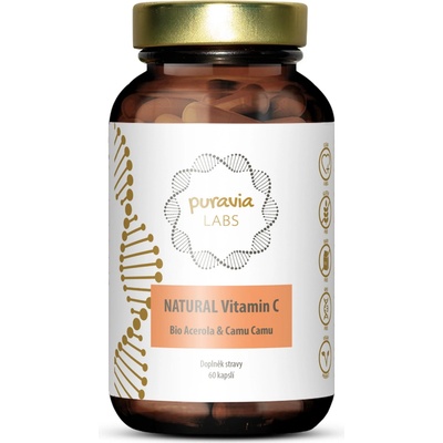 Puravia LABS prírodný vitamín C BIO Acerola + Camu camu 60 kapsúl