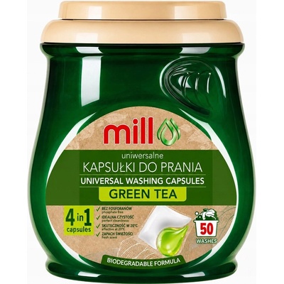 Ecomill Zelený Čaj Univerzální prací Kapsle 2 v 1 50 PD
