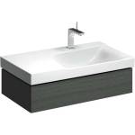 Geberit Xeno 2 - Шкафче под умивалника 90 см с плот за поставяне на вещи, чекмедже с LED осветление, сиво 500.514. 43.1 (500.514.43.1)