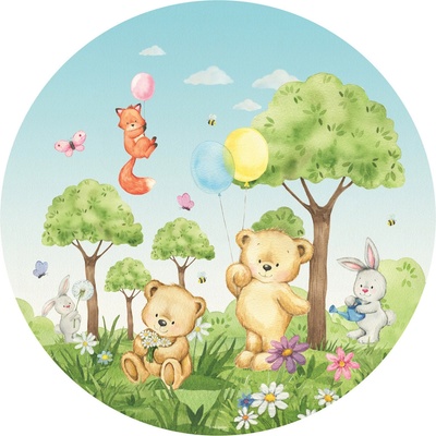 AG Design CR3247 Samolepicí vliesová fototapeta Bear rozměry 70 x 70 cm