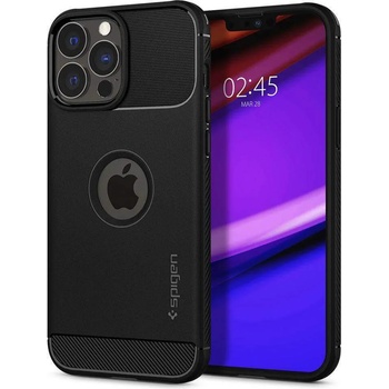 Spigen Rugged Armor Case - силиконов (TPU) калъф с висока степен на защита за iPhone 13 Pro (черен)