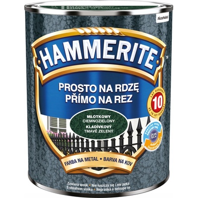 Akzo Nobel Hammerite Přímo na rez kladívkový 0,7L tmavě zelená