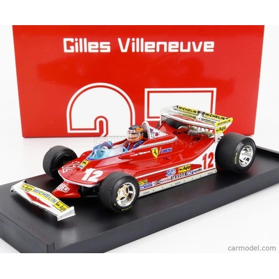 Brumm Ferrari F1 312t4 N 12 Monaco Gp 1979 Gilles Villeneuve With Driver FigureRed 1:43