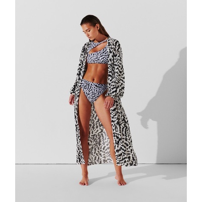 Karl Lagerfeld plážové oblečení ANIMAL PRINT kimoNO černá