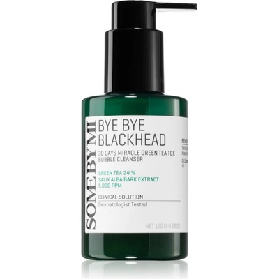 Some By Mi Bye Bye Blackhead 30 Days Miracle Green Tea Tox Bubble Cleanser активно почистваща пяна против черни точки 120 гр