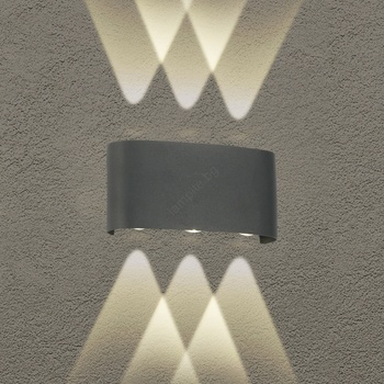 Brilagi - LED външно стенно осветително тяло FLAREBOX LED/6W/230V антрацит IP65 (BG2259)