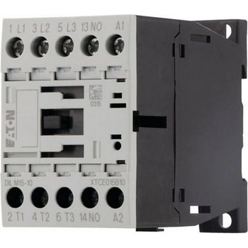 Eaton Контактор EATON DILM15-10(24VDC), 290073 - 3 полюса, 380 V 400 V 7, 5 kW, 1 N/O, 24 V DC, DC работа, Винтови клеми (290073)