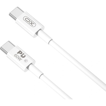Image 1 of XO Кабел за зареждане и пренос на данни XO cable NB-Q190A PD USB-C - USB-C 1, 0m 60W, Бял (Q190A)