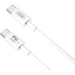 XO Кабел за зареждане и пренос на данни XO cable NB-Q190A PD USB-C - USB-C 1, 0m 60W, Бял (Q190A)