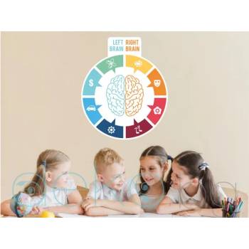 Image 1 of Функциите в мозъка - steam образователен стикер за стена (1613)