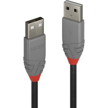 Lindy Кабел Lindy LNY-36692, от USB A(м) към USB A(м), 1m, сив (LNY-36692)