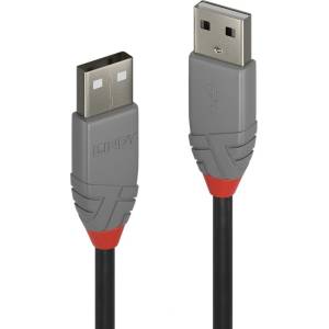 Lindy Кабел Lindy LNY-36692, от USB A(м) към USB A(м), 1m, сив (LNY-36692)