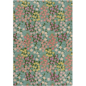 Flair Rugs Ръчно изработен вълнен килим в цвят мента 120x170 cm Emilia Floral - Flair Rugs (503119380025)