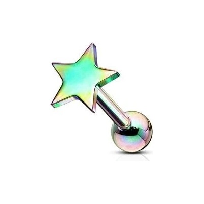 Šperky4U Cartilage piercing do ucha hvězdička CP1055-W