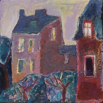 Пейзаж " Дворът отсреща"