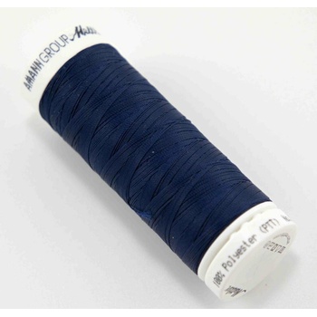 Extra elastická polyesterová niť - tmavomodrá - návin 130 m