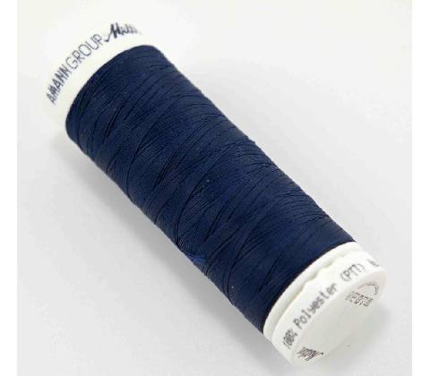 Extra elastická polyesterová niť - tmavomodrá - návin 130 m