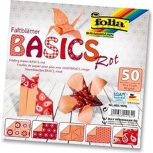 Folia 462/1010 Origami papír Basics 80 g/m2 10 x 10 cm 50 archů červený