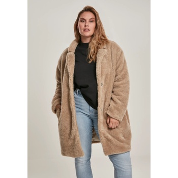 Urban Classics Дамско палто в пясъчен цвят Urban Classics Ladies Oversized Sherpa CoatUB-TB3058-00208 - Пясъчен, размер 5XL