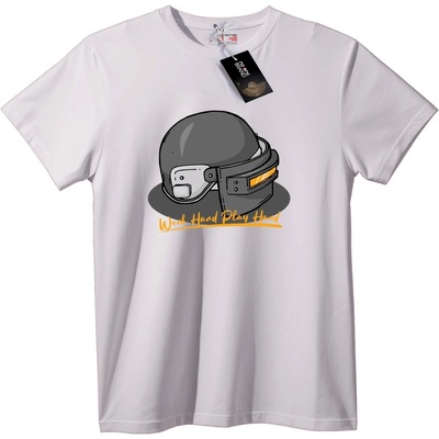 NOONEBRAND Тениска Работи Здраво, Купонясвай Здраво с Каска - XL, White