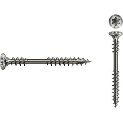 Ozdobné terasové skrutky A2 SPAX 4,5x60 mm strieborné (400 ks)