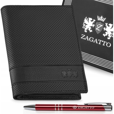 Pánská kožená peněženka černá elegantní klasická peněženka RFID ZAGATTO