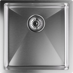 Klarstein Кухненска мивка TitanSteel 45 x 45 см (LxW) с повърхност, устойчива на ръжда, драскотини и топлина (SIK1-TitanSteel-4040) (SIK1-TitanSteel-4040) - klarstein Мивка за вграждане
