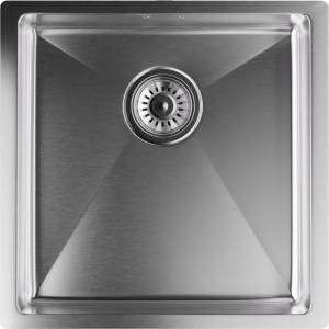 Klarstein Кухненска мивка TitanSteel 45 x 45 см (LxW) с повърхност, устойчива на ръжда, драскотини и топлина (SIK1-TitanSteel-4040) (SIK1-TitanSteel-4040) - klarstein Мивка за вграждане