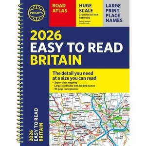 2026 Philip's Easy to Read Road Atlas of Britain | Philip's Maps (ISBN: 9781849077132)